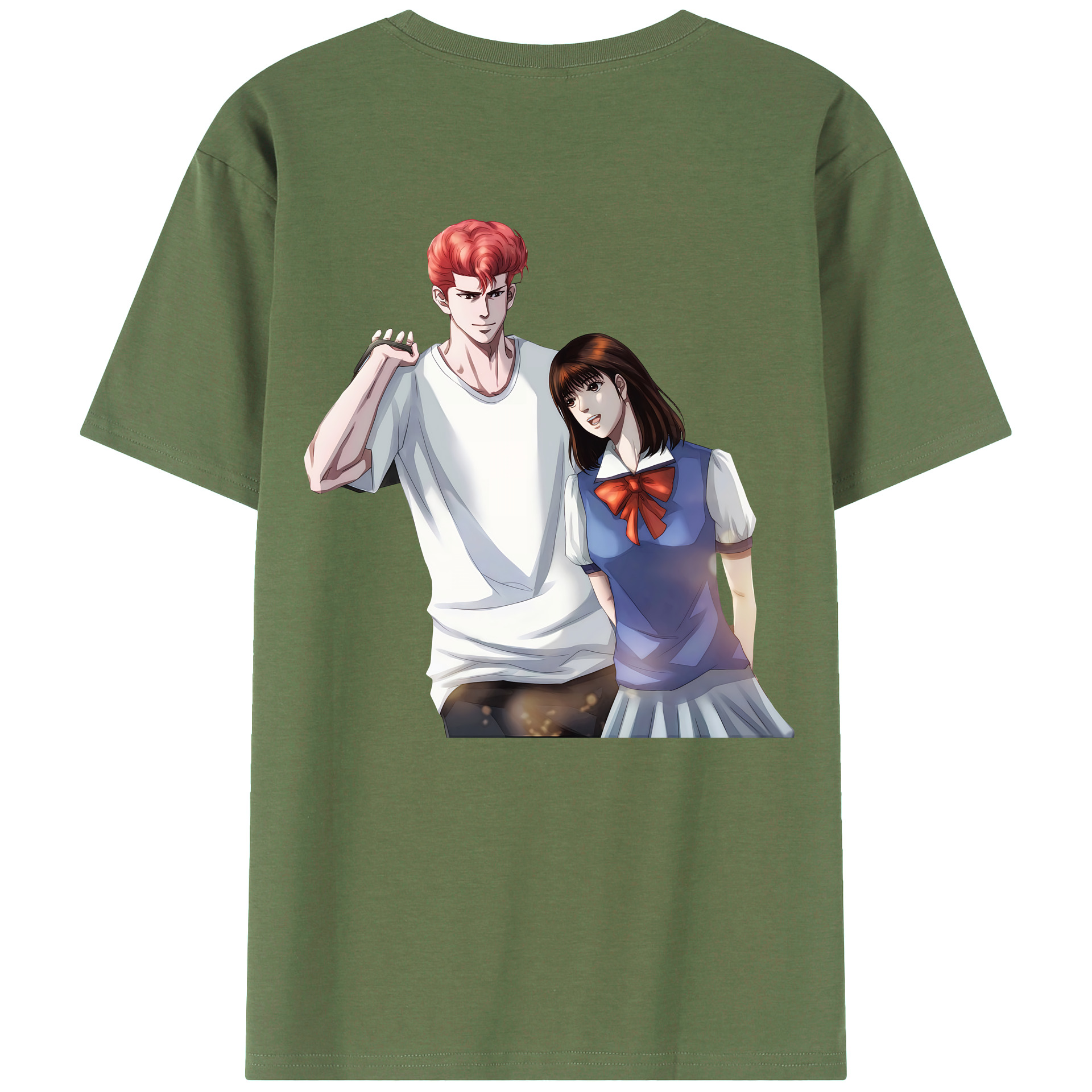 （画像用） SLAM DUNK／スラムダンク 綿100％ メンズ半袖Tシャツ（バックプリント） 通気性